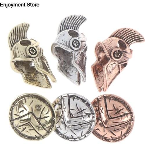 1 set Paracord Beads Metal Charms For Paracord Bracelet Accessories DIY Pendant Buckle for Paracord Knife Lanyards