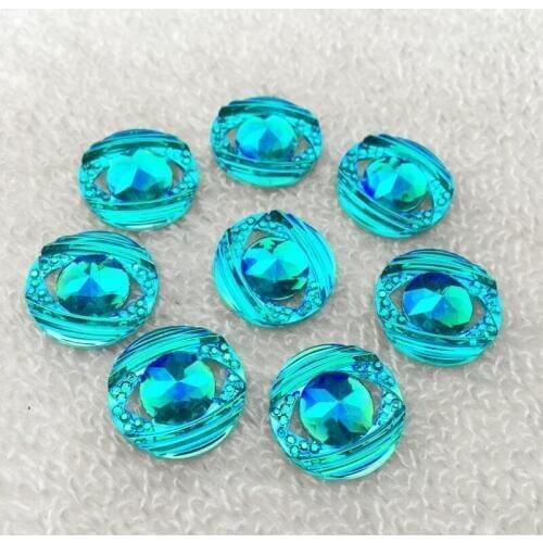 10pcs Flat Back Crystals Stone Round Rhinestones 18mm -E845