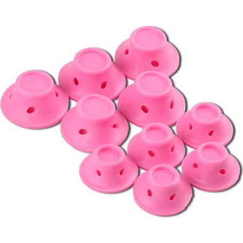 10pcs/pack Silicone Hair Curler Mushroom Curler Bell Curler DIY Hair Styling Tools Magic Curler Hair Rollers