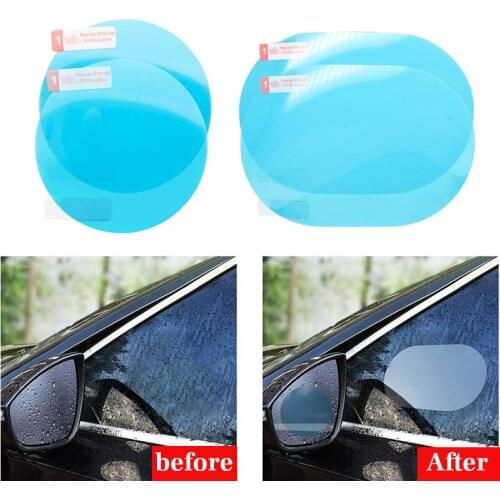 2pcs Car Stickers Mirror Window Film Car Rearview Mirror Protective Film Anti Fog Anti glare Waterproof Sticker Driving Safety