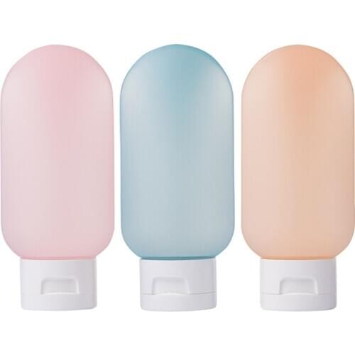 3pcs Leak Proof Travel Bottles Sets 3 Multi Color Silicone Squeeze Refillable Containers Tubes for Carry-on Liquid Toiletries EK