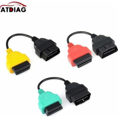 3pcs High Quality For Fiat ECU Adapter Cables for FIAT ECU Scan & Multiecuscan OBD2 Connector Diagnostic Cable Free Shipping