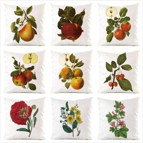 45cm*45cm **Fruit** Inimitated Silk Fabric Throw Pillow Covers Couch Cushion Cover Home Decorative Pillows Pillow Case