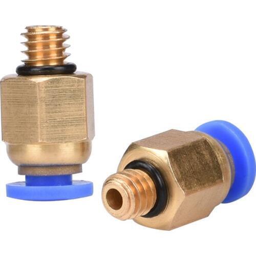 5pcs 3D Printer Accessories Remote Air Pipe Connector PC4-M6 Brass Feed Port Pneumatic Quick Plug
