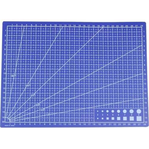 A4 Grid Lines Cutting mat Craft Card Fabric Leather Paper Board 30*22cm Blue