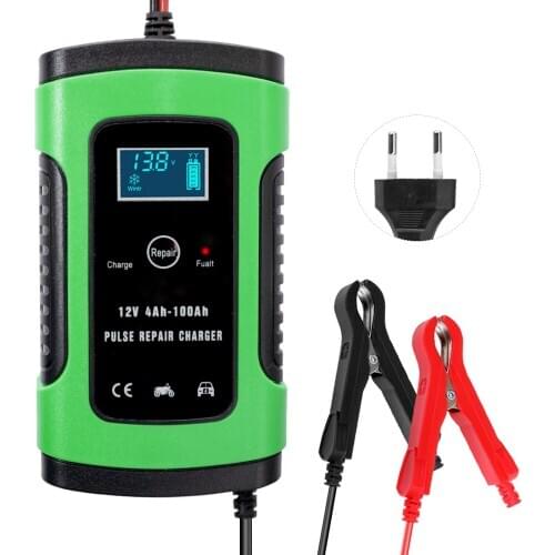 12V 6A Car Battery Charger Intelligent Fast Power Charger Maintainer Wet Dry Lead Acid Car Jump Starter Emergency Starting Power
