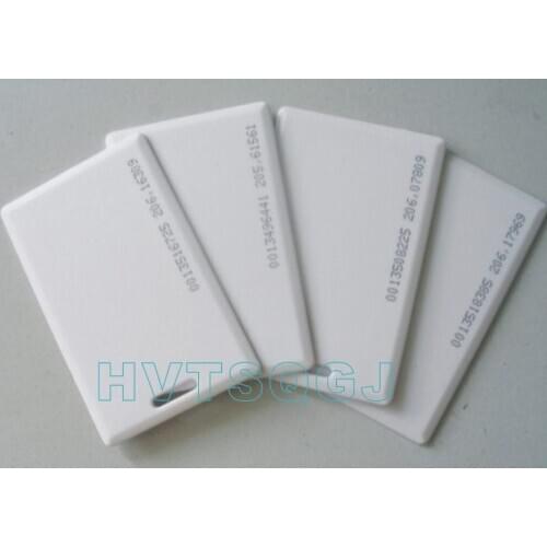 Free Shipping!100pcs/lot,High Quality EM ID Thick Blank CARD Write and read Card EM4100 reaction ID card 125KHZ RFID Card