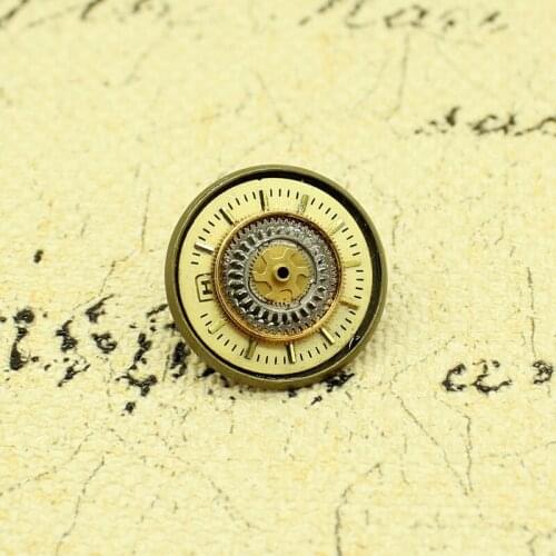 Clocks Steampunk Dials Watch Gears Time Vintage Jewelry Brooch