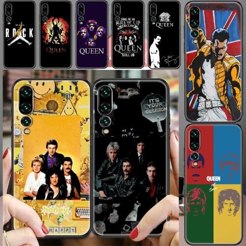 Queen Band Freddie Mercury Phone case For Huawei P Mate P10 P20 P30 P40 10 20 Smart Z Pro Lite 2019 black soft bumper tpu