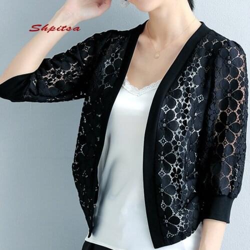 Black Long Sleeve Lace Wedding Wape Jacket Shawl Bridal Wrap Bolero Shrugs for Women