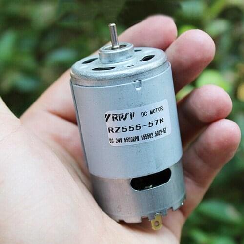 DC 12V 18V 24V 5500RPM High Speed Mini Carbon Brush RS-555 Permanent magnet motor Engine DIY Toy Car Boat Model
