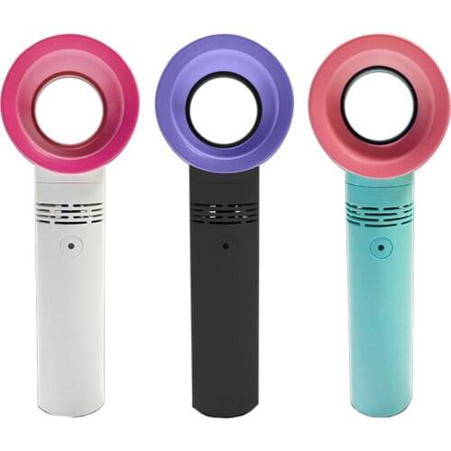 USB Electronic Gadgets Smart Gadgets USB Gadget Fan Rechargeable Bladeless No Leaf Fan Handheld Mini Cooler Fan Desktop For Hom
