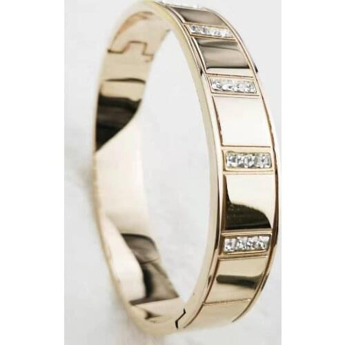 European and American classic brands woman luxury brand bangles stainless steel rose