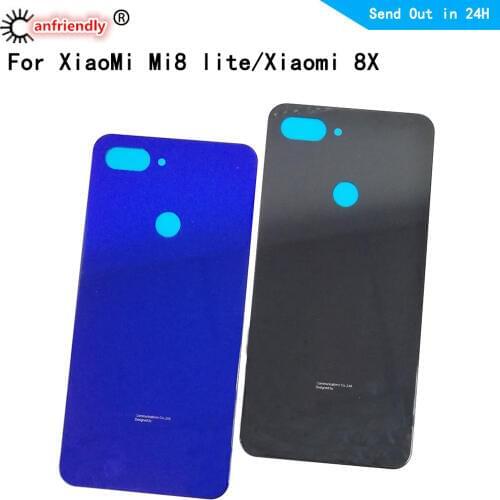 Battery cover For Xiaomi mi 8 lite mi8lite Back Glass Battery Cover Rear Door Housing Case Back Cover For Xiaomi 8X MI8 lite