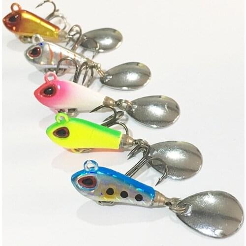Mini 6g 10g 16g 24g pin vib spoon crankbait sequins vibration spinner sinking fishing bait lure with hook