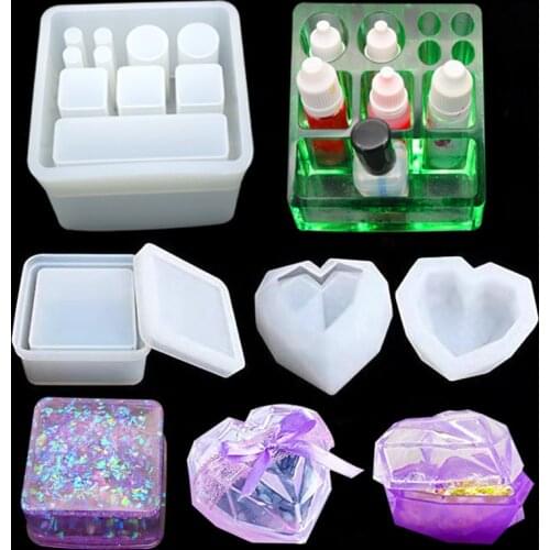 Jewelry Epoxy Resin Casting Mold Set Mixed Style UV Resin Tool Mold DIY Handmade Jewelry Making Findings Kits Supplies