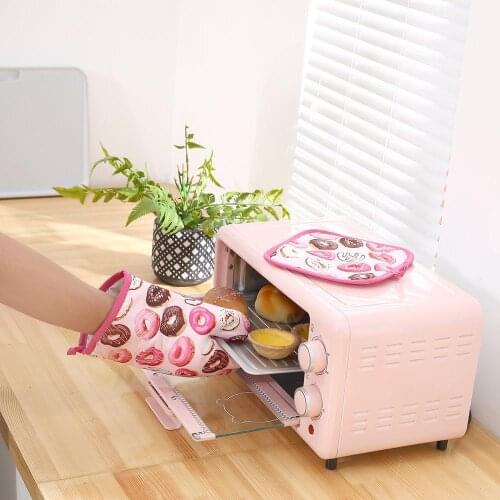 New Oven Mitts and Pot Holders Set Heat Bakeware Resistant Flexible Oven Gloves for Kitchen Cooking Baking Grilling Microwave