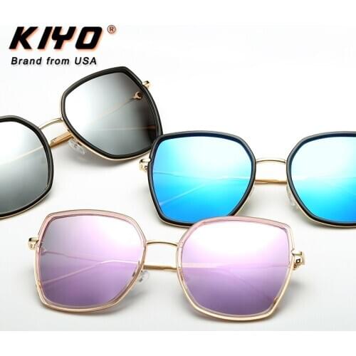 KIYO Brand 2020 New Women Men Polygonal Sunglasses Metal Fashion Sun Glasses High Quality UV400 Driving Eyewear 3759
