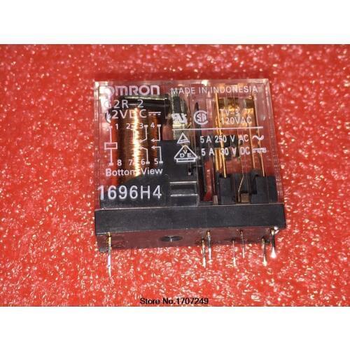 New original OMRON Relay 10 PCS G2R-2-12VDC G2R-2-12V G2R-2 12VDC 5A 8 pin