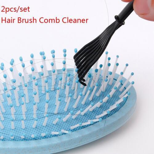 Plastic Cleaning Removable Handle Cleaner Tool Drop Shipping 2Pcs/set Hair Brush Comb Cleaner Household Cleaning Tool