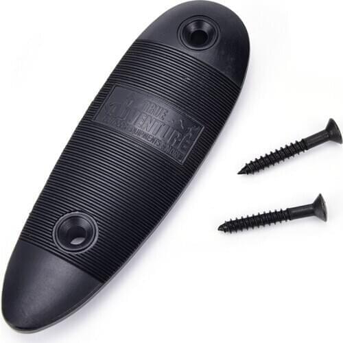 1 Set Durable Plastic Non-Slip Ribbed Slip Recoil Pad With Screw Gun Butt Stock Gentle Cushion Push Pad Hunting Accessories