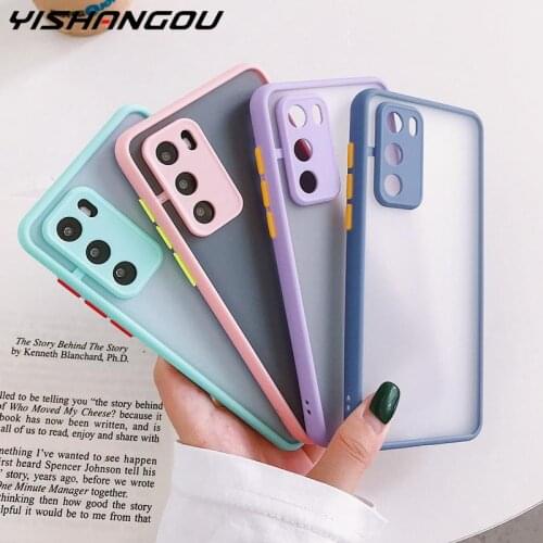 Shockproof Phone Case For Huawei P40 Pro P30 P20 Lite Mate 20 30 Nova 5T Coque Camera Lens Protect Matte Clear Back Cover