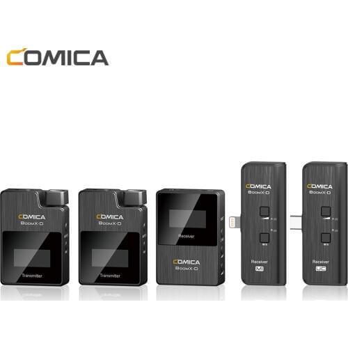 Comica BoomX-D MI Wireless Microphone Transmitter Kit Mini Microphone Receiver 2.4G Digital Microfone For Smartphones Video Mic
