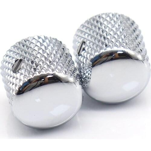 2pcs Guitar Knobs Made in Korea Metal Dome Knobs 6mm Shaft for FD Telecaster Electric Guitar