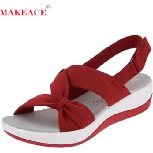 Women sandals Fashion wedge heel platform womens shoes outdoor leisure soft soles comfortable versatile open-toe sandals