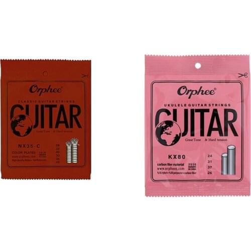 Orphee 10 Pcs Black Nylon Classical Guitar Strings Hard Tension