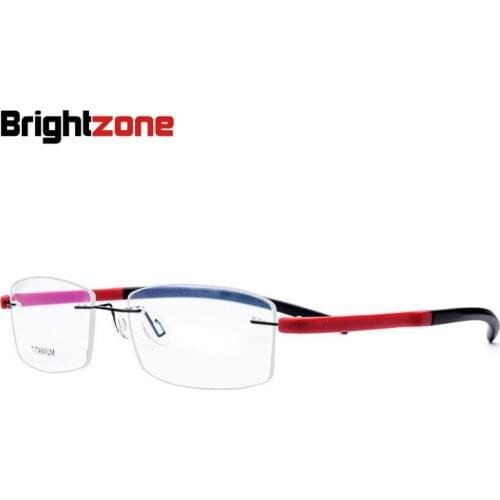 Light Weight Non-rim Optics Spectacle Woman TR90 Legs Square Glasses Frame Can Change Any Lens Shape When Put Prescription Lens