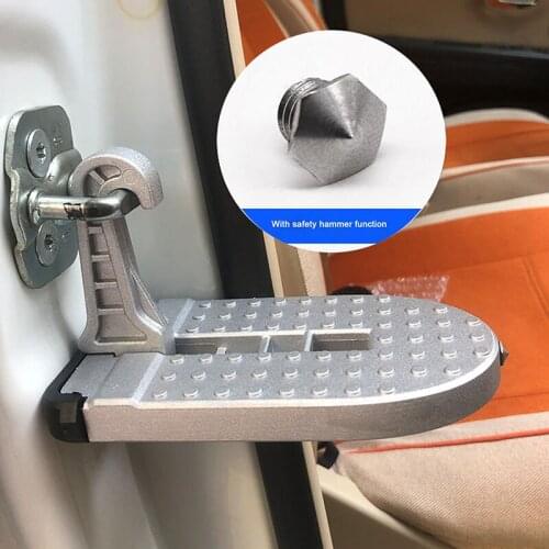 Universal Foldable Auxiliary Pedal Roof Pedal Foldable Car Vehicle Folding Stepping Ladder Foot Pegs Easy Access Car Accessories