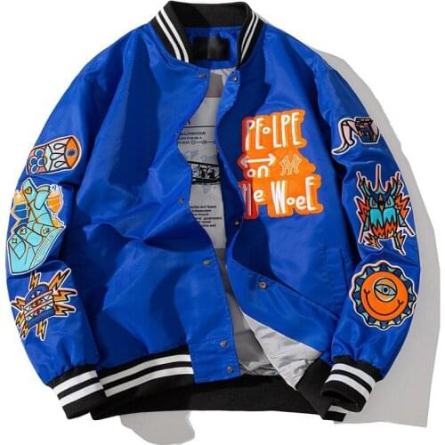 Hip Hop Patchwork Baseball Jackets Mens Letter Daisy Flowers Patch Leather Bomber Jackets Men Spring Oversized Streetwear Coats