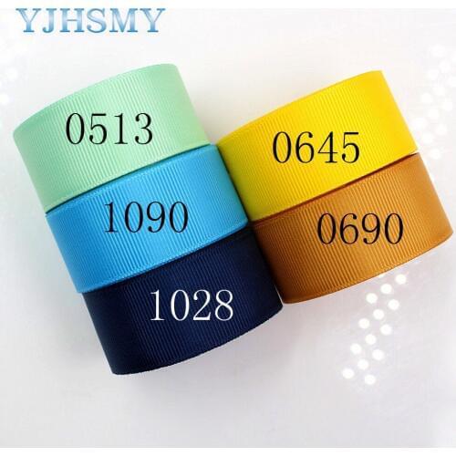 YJHSMY J-18515-L25MM,25 mm 10 yards Solid Color Ribbons Thermal transfer Printed grosgrain Wedding Accessories DIY material