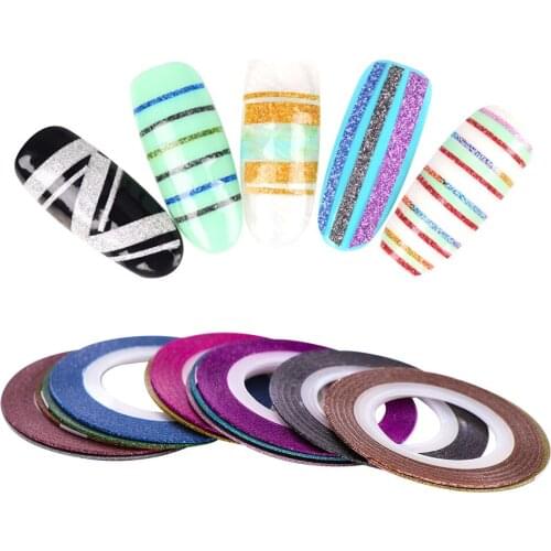 1/2/3mm Matte Gold Silver Striping Sticker Nail Wire Foils Adhesive Thread Nail Wire Foils Adhesive Decal Manicure Decoration