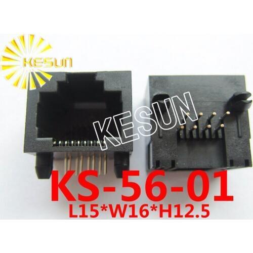 120PCS x RJ45 56 without LED 8P8C Plastic PCB Modular Network Socket Connector