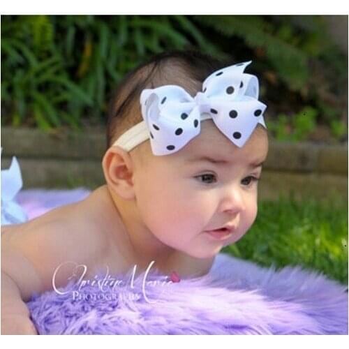 20pcs Newborn Hair Weave Bowknot Elasticity Band Girls Bow Headband Hair Accessories queen Hairband