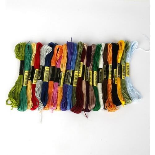 24 pcs Cross Stitch Embroidery Thread Sewing Skeins Embroidery Thread Floss Skein Kit DIY Homemade Craft Sewing Accessories 7.5m