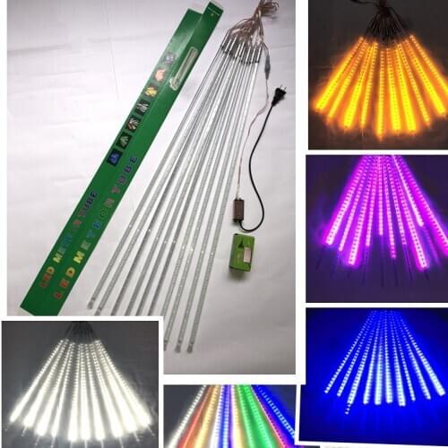 30/50/80cm Outdoor Meteor Shower Rain 10 Tubes LED String Light Waterproof For Tree Christmas Wedding Party Holiday Decoration