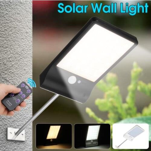 36/48LED Solar Power Motion Sensor Garden Street Lamp Outdoor Waterproof Light Remote Control Solar Light With Three Modes