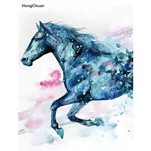 Running Horse 5D Diamond Painting Full Square/Round Diamond Embroidery Handmade Rhinestone DIY Mosaic Home Decoration Mural