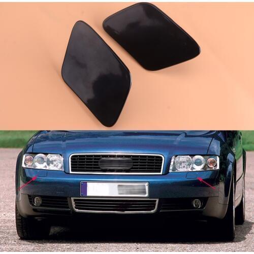 Beler Pair Bumper Headlight Headlamp Washer Cap Unpaint Cover Fit For Audi A4 B6 Quattro 2002-2005 8E0955276,8E0955275
