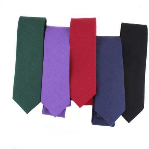 Brand New Fashion Solid ties for Men Casual Narrow Neckties Skinny Mens Neck Ties for Party Wedding Candy Color Linen Tie Cravat