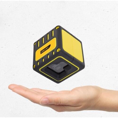 Deli DL332102 Mini Laser Cast Line Instrument LD Red Light Wavelength 625nm Wall Measurement Cross Laser Cast Line Instrument