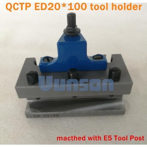 TOOE5 ED20*100 European Style Turing and Facing tool holder for E5 type Lathe Swing Diameter 200~400mm QCT Quick Chang Tool Post