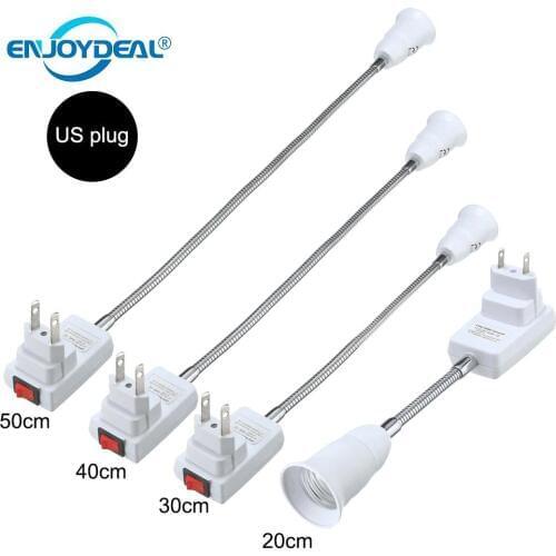 E27 Flexible Extension Converter LED Light Lamp Bulb Extend Adapter Wall Socket Lamp Base Holder Screw Socket E27 Socket