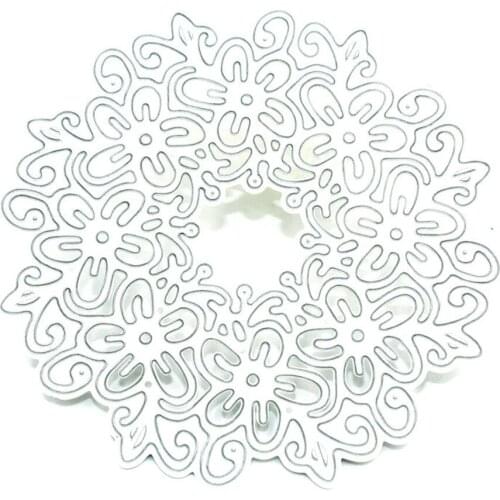 Circle Lace Flower Frame Metal Cutting Dies Scrapbooking Card Album Making DIY Crafts Stencil Supplies New 2021
