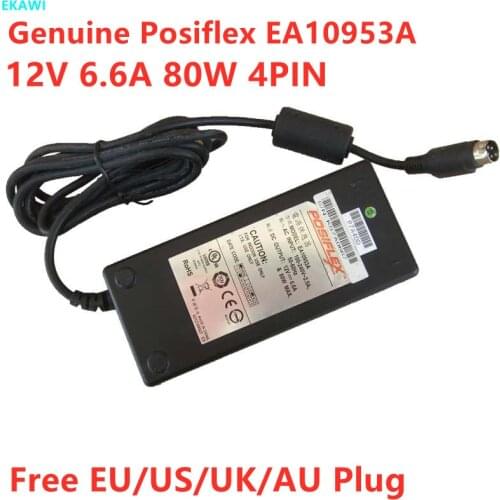 Genuine Posiflex EA10953A 12V 6.6A 80W 4PIN AC Adapter For LOREX L22WD800 Laptop Power Supply Charger
