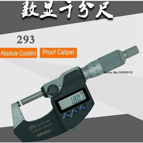 Original Mitutoyo Digital Micrometer Metric 293-240-30 0-25mm/0.01 Absolute Coolatnt Proof Caliper Measuring Tools