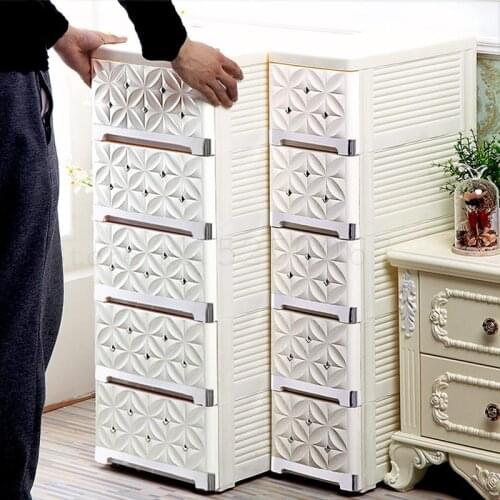 8000 20/30cm Slotted Receptacle Drawer Plastic Kitchen Storage Cabinet Nordic Bedside Cabinet Toilet Shelf